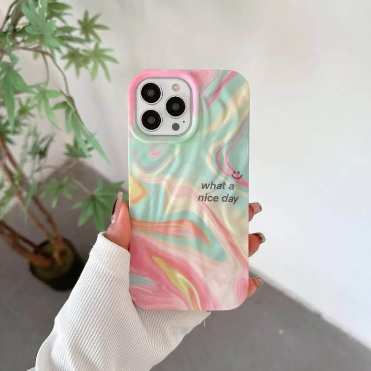 Multi Color Wavy Texture  For iPhone Case