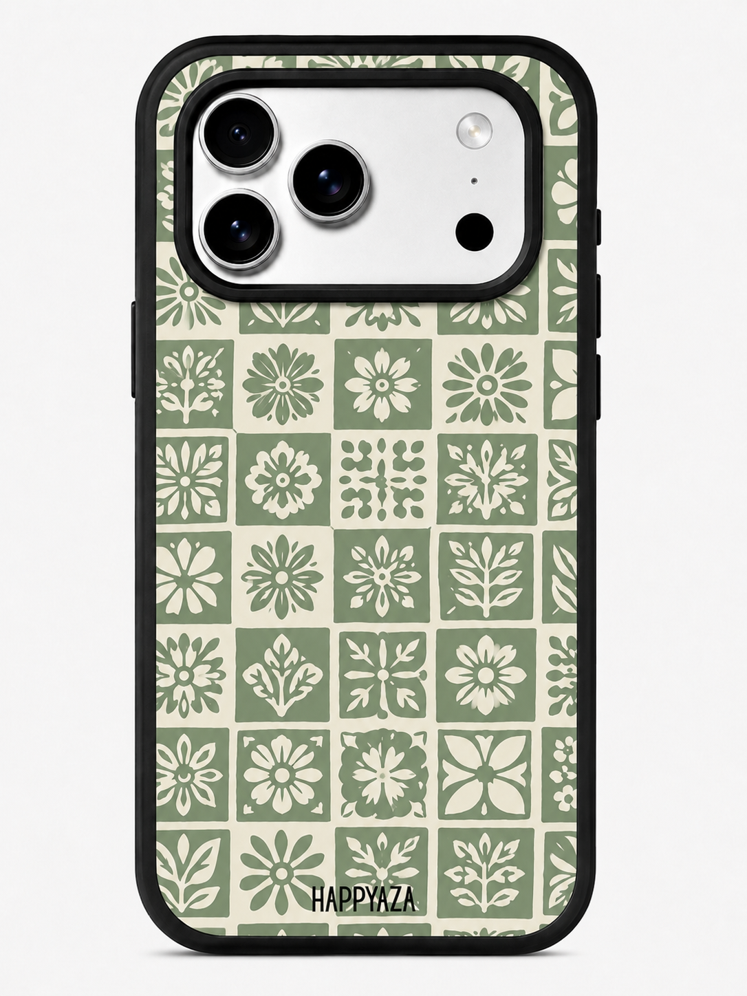 Sage Mosaic Bloom Designer Phone Case