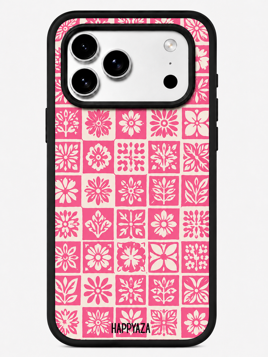 Pink Folk Florals Designer Phone Case