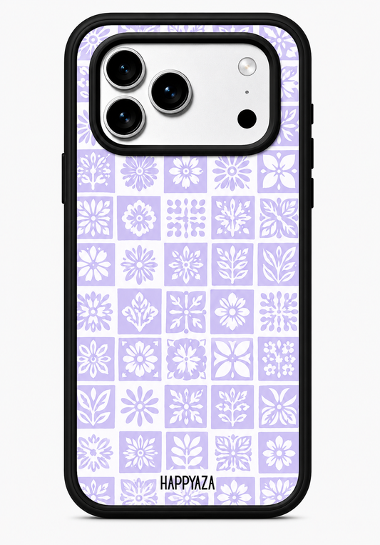 Lilac Mosaic Bloom Designer Phone Case