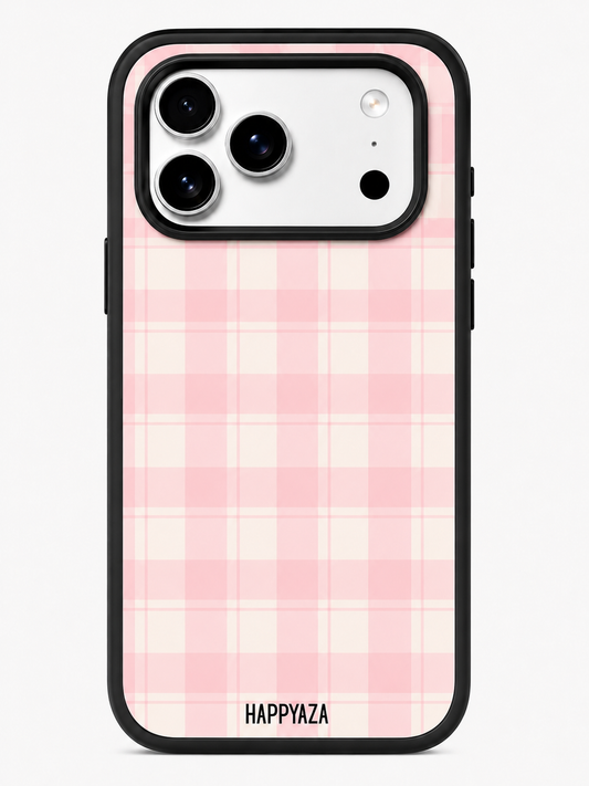 Pink Picnic Plaid Designer Phone Case