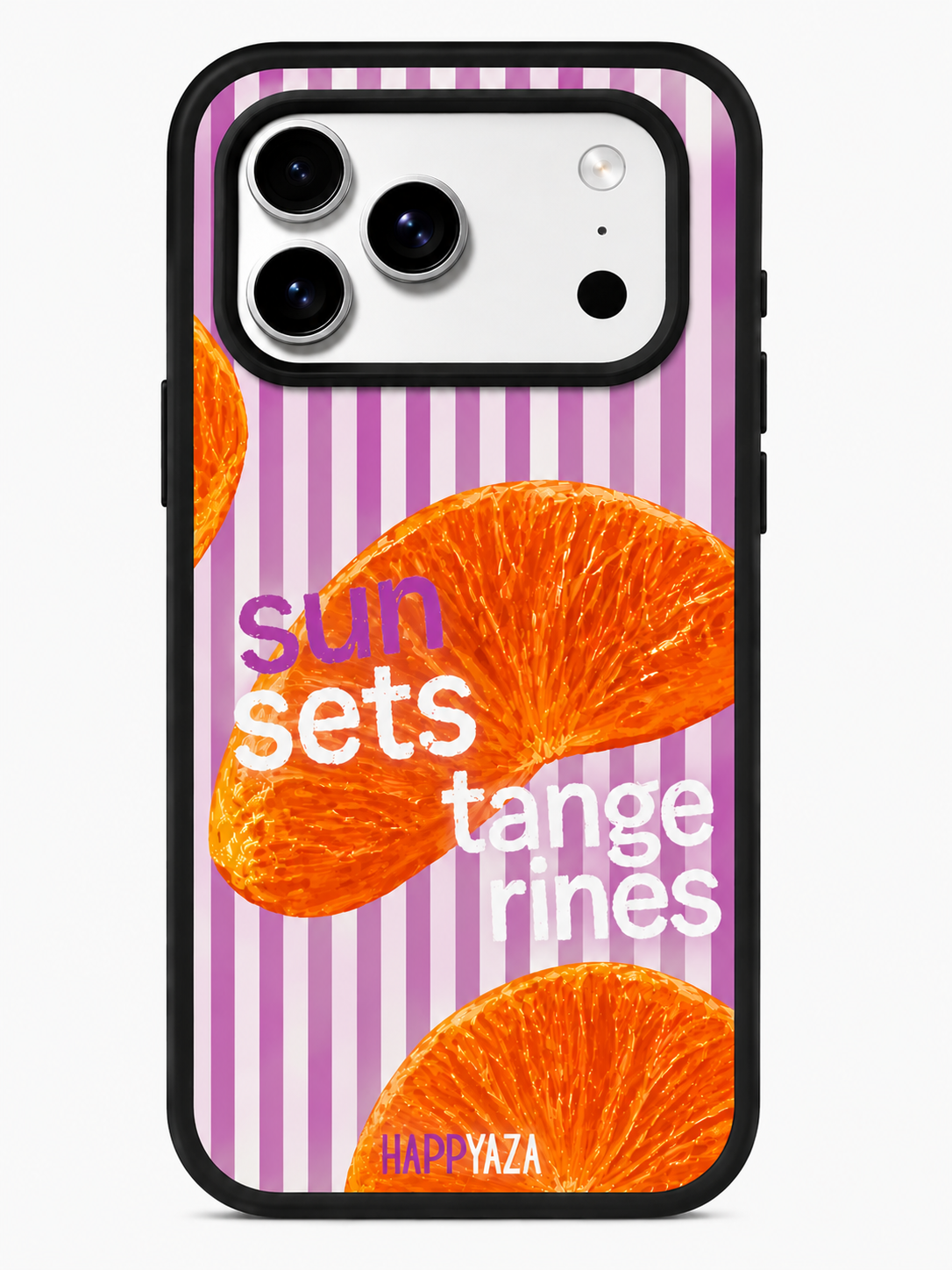 Citrus Stripe Designer Phone Case
