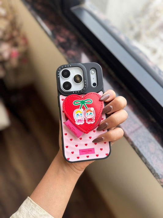 Sweet Cherry Love Phone Case with MagSafe Holder