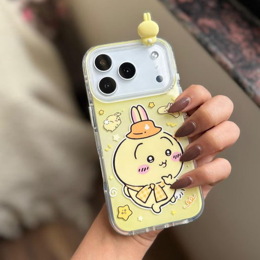 Chikawa Cartoon Bunny Silicone Phone Case With 3D Topper