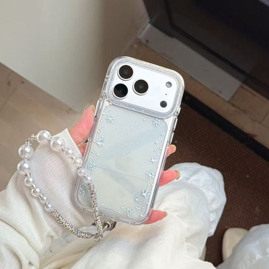 Elegance Snowdrop Phone Case With Pearl Charm Strap