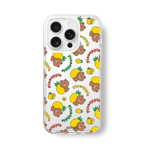 Brown And Sally Pineapple Line & Friends Soft Silicone Phone Case