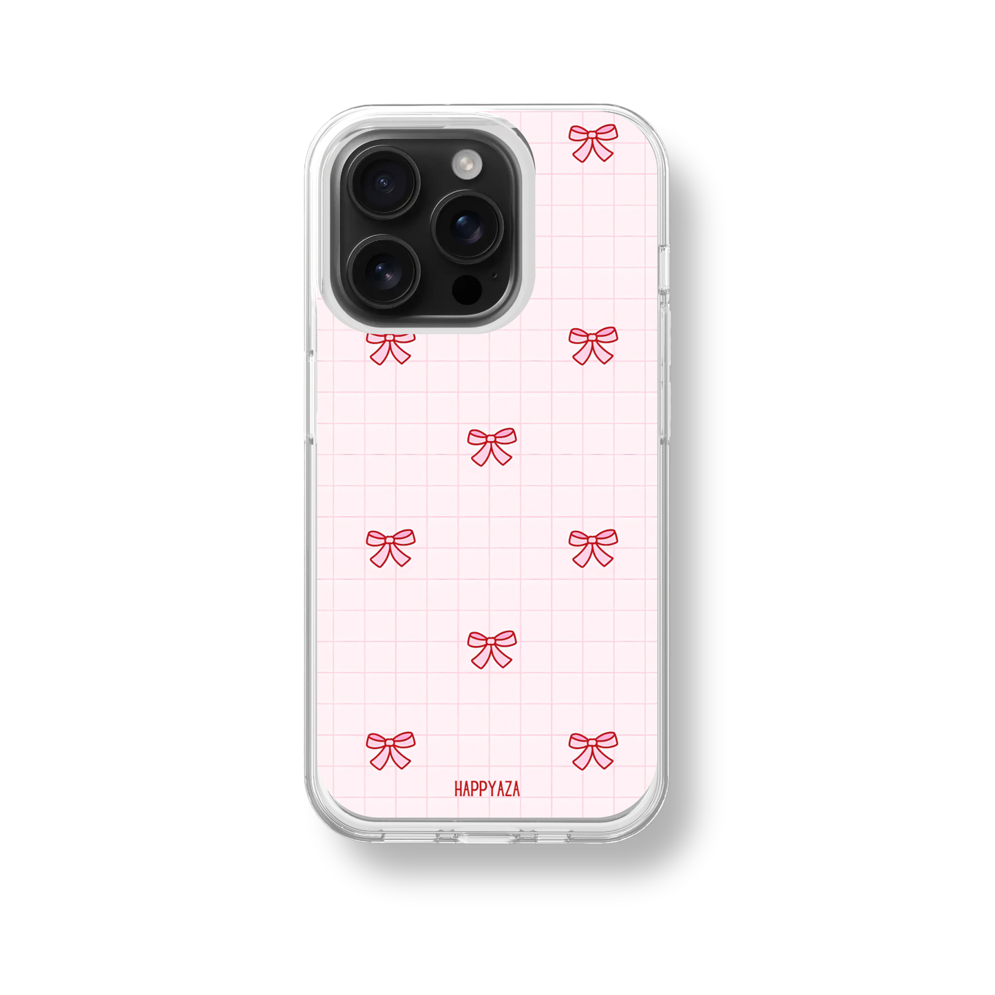 Pink Bow Grid Soft Silicone Case