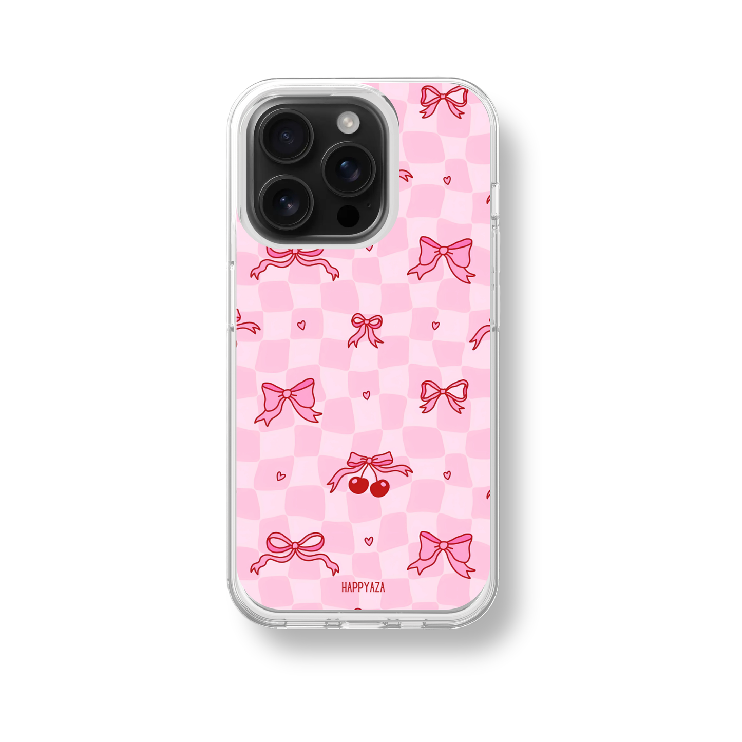 Pink Bow & Cherries Aesthetic Soft Silicone Case