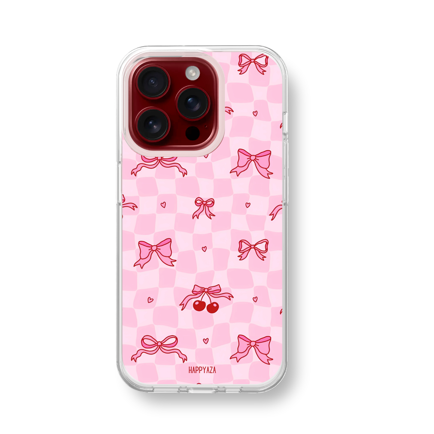 Pink Bow & Cherries Aesthetic Soft Silicone Case
