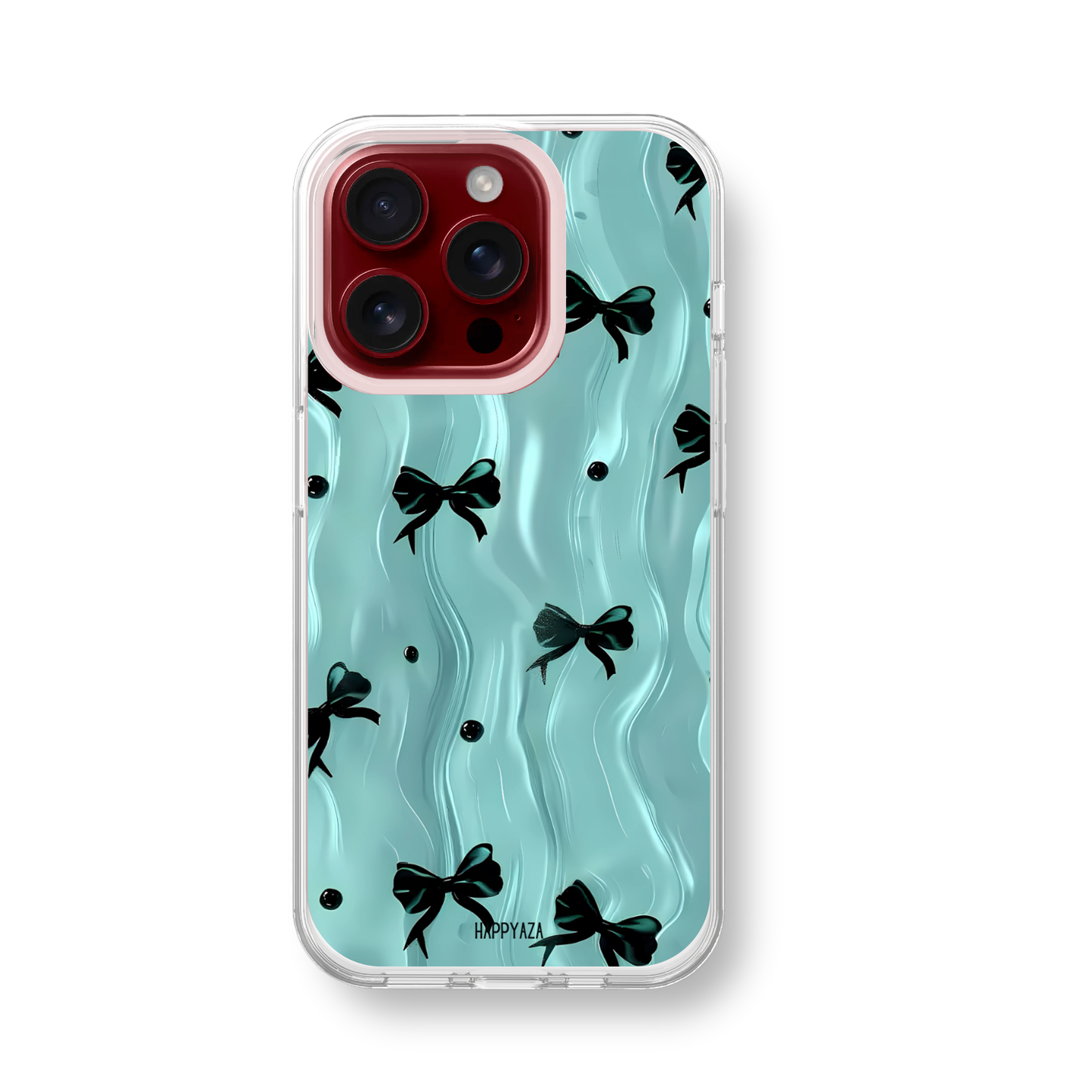 Aqua Noir Bow Soft Silicone Case