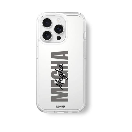Custom Vertical Name Silicone Phone Case