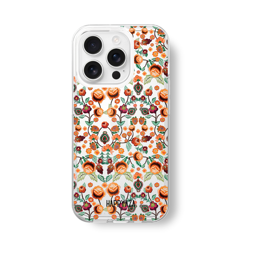 Retro 70s Stitched Embroidery Printed Silicone Phone Case