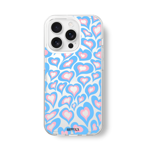 Aesthetic Blue Heart Soft Silicone Phone Case