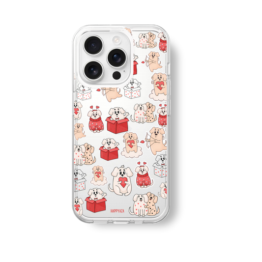 Funny cupid dogs Silicone Phone Case