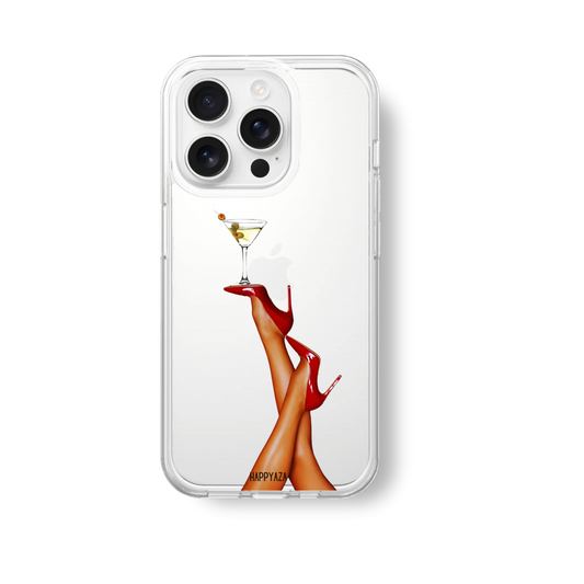Martini on red heels Silicone Phone Case
