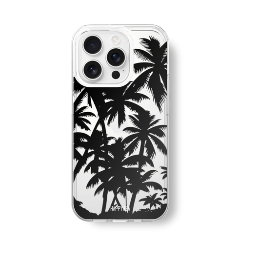 Palm tree Vector of twin coconut trees Soft Silicone Phone Case