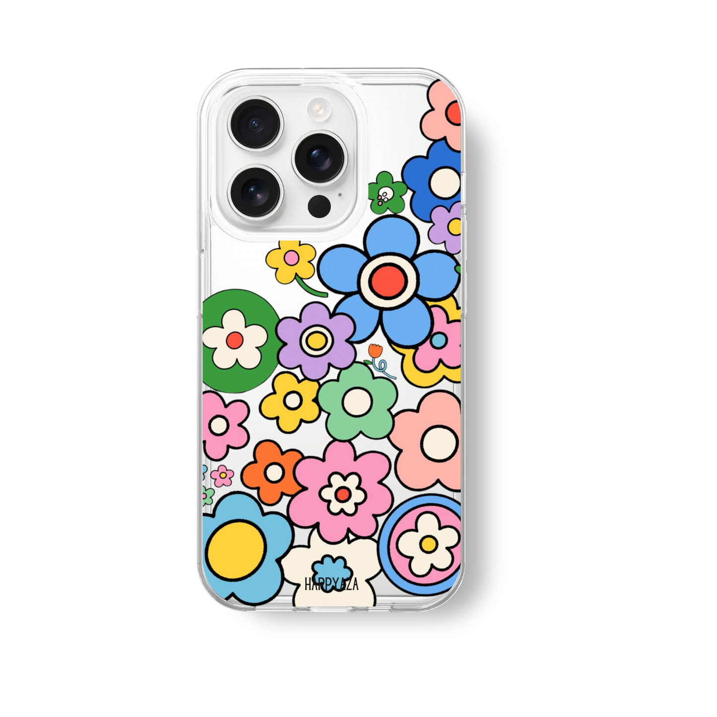 Seamless Pattern With Cool Groovy Flowers Soft Silicone Phone Case