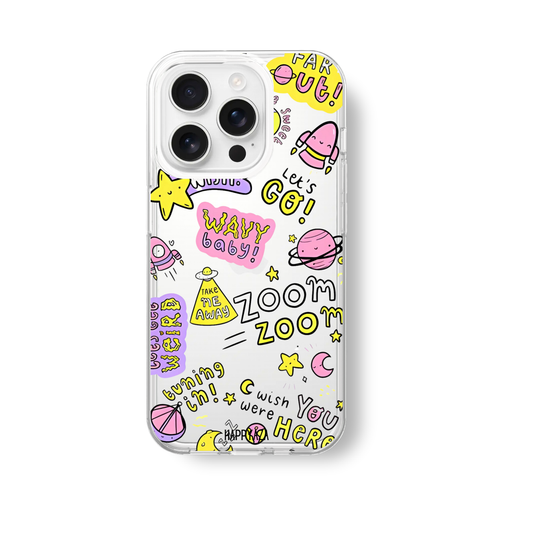 Rockets and Planets Outer Space  Soft Silicone Phone Case