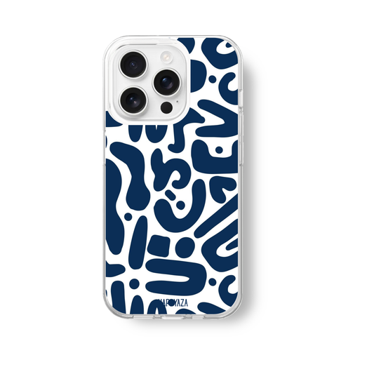 Abstract Navy Soft Silicone Case