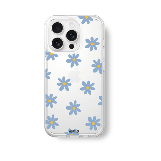 Blue Floral Silicone Phone Case