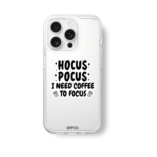Hocus Pocus I need coffee to focus Soft Silicone Phone Case