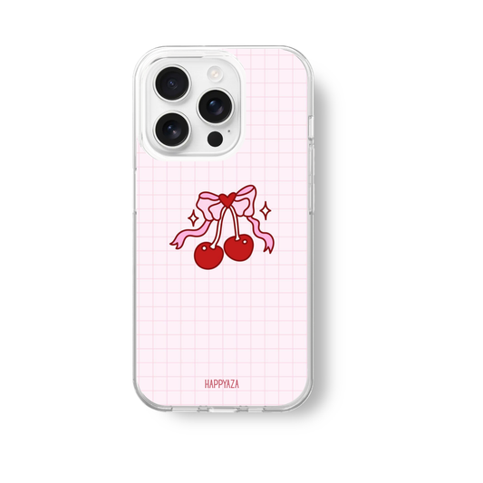 Cherry Bow Charm Soft Silicone Case