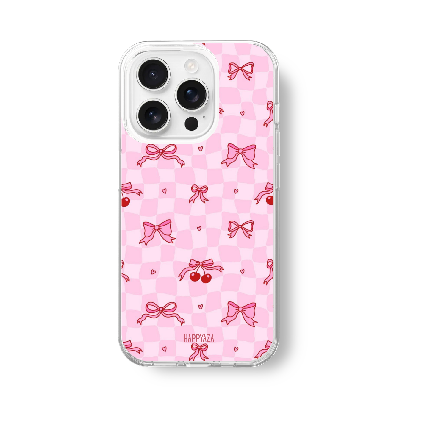 Pink Bow & Cherries Aesthetic Soft Silicone Case
