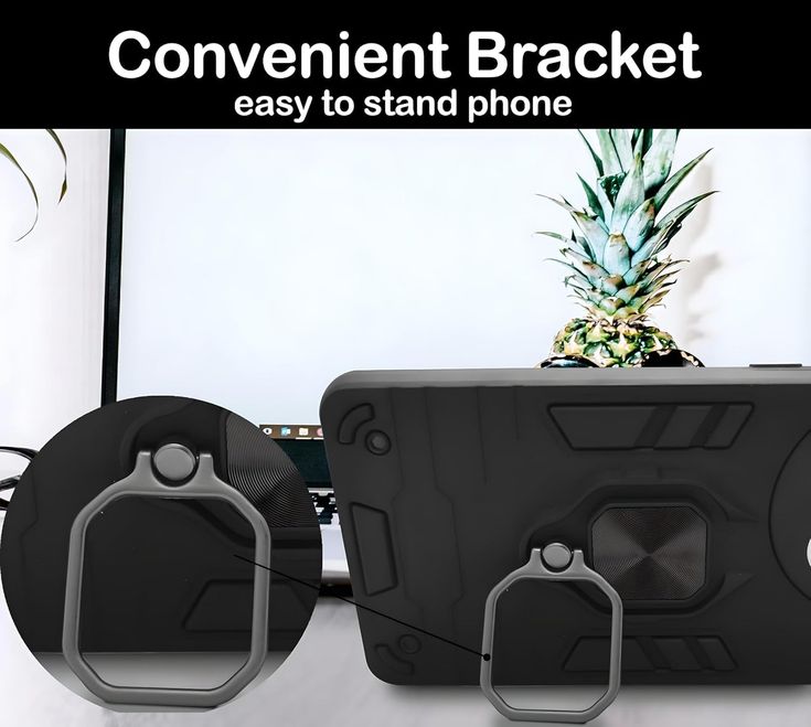 Rugged Shockproof Magnetic Ring Holder For Phone case