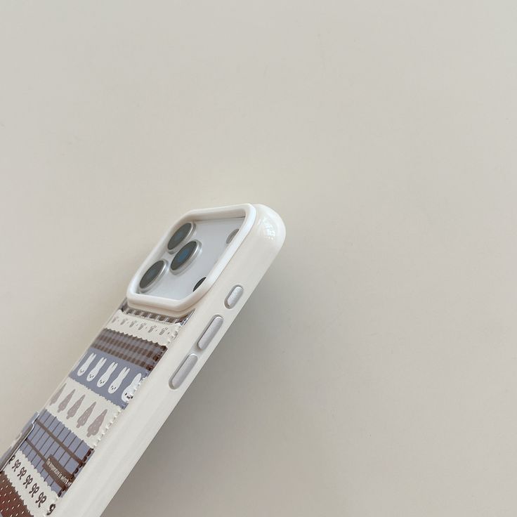 Cute Bunny Pattern Phone Case With Plush Charm Strap