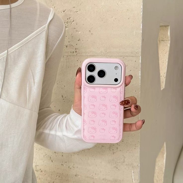 Cute Pink Kitty Soft Pastel Design Phone Case