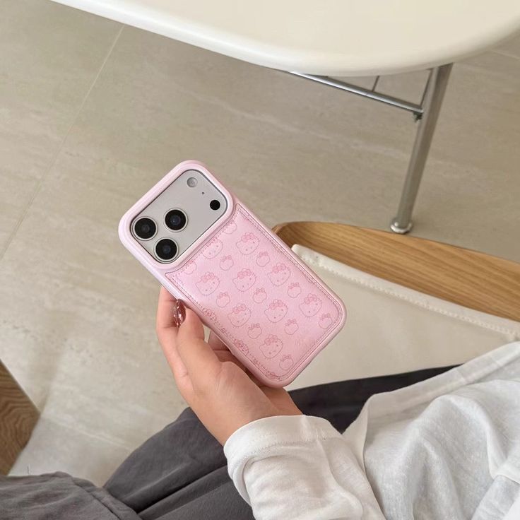 Cute Pink Kitty Soft Pastel Design Phone Case