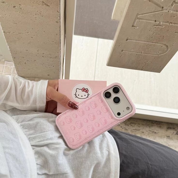 Cute Pink Kitty Soft Pastel Design Phone Case