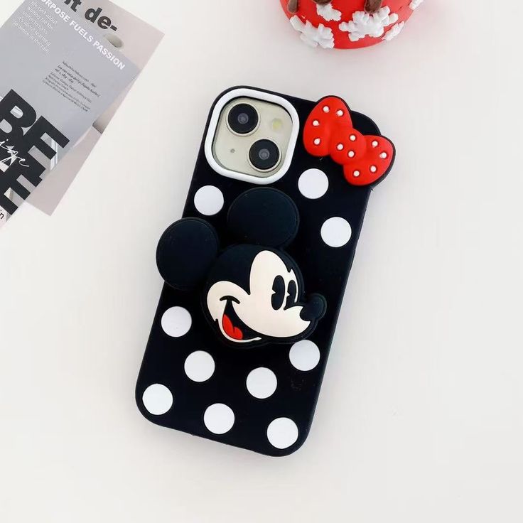 Mini Mickey Silicone With Pop Stand Phone Case