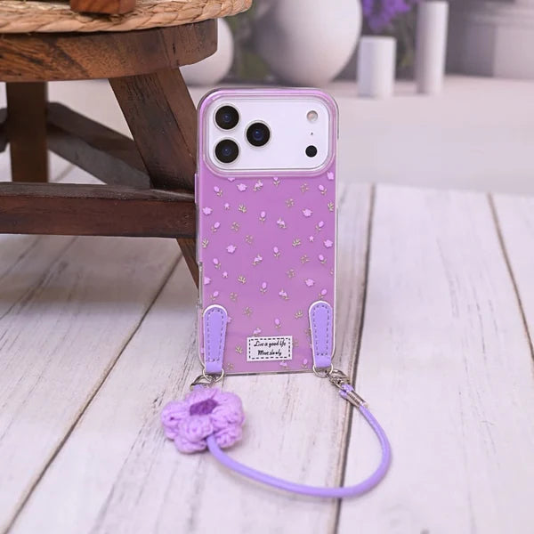Daisy Charm Lanyard Phone Case
