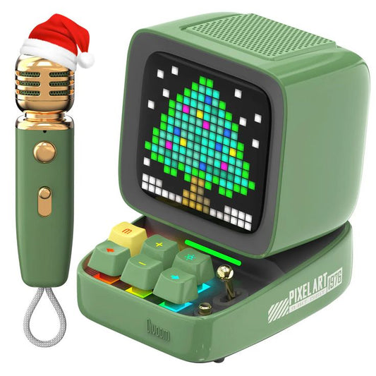 Divoom Ditoo PixelBeat Mic Mini Karaoke Machine Pixel Art Bluetooth Speaker