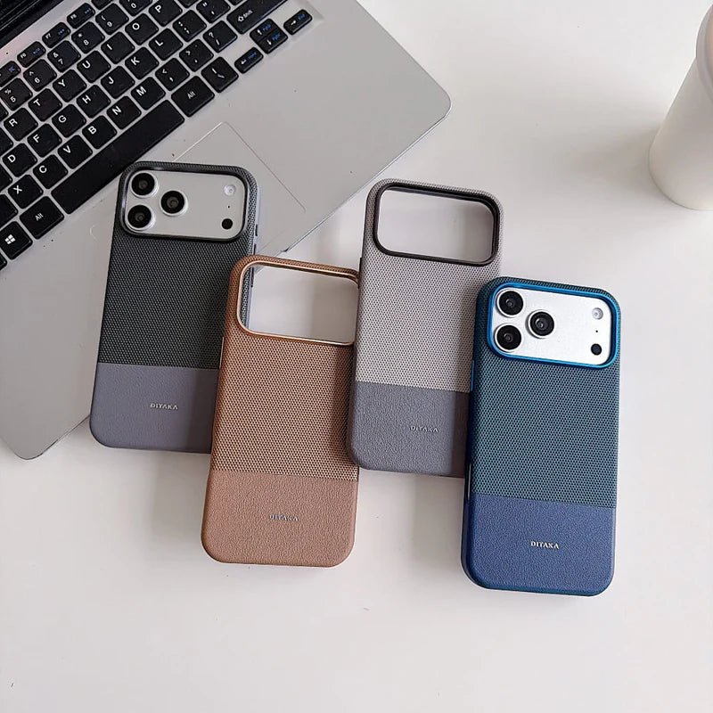 DITAKA Dual Tone Textured Phone Case (With Box Packing)