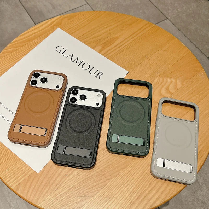 Elite Kickstand Leather Phone Case