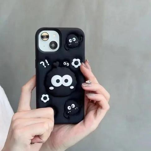 Cute Cartoon Silicone With Pop Stand Phone Case