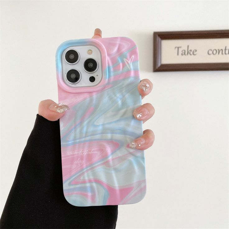 Multi Color Wavy Texture  For iPhone Case