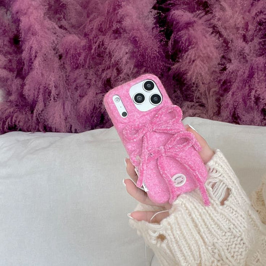 Aesthetic Cozy Ribbon Plush Phone Case