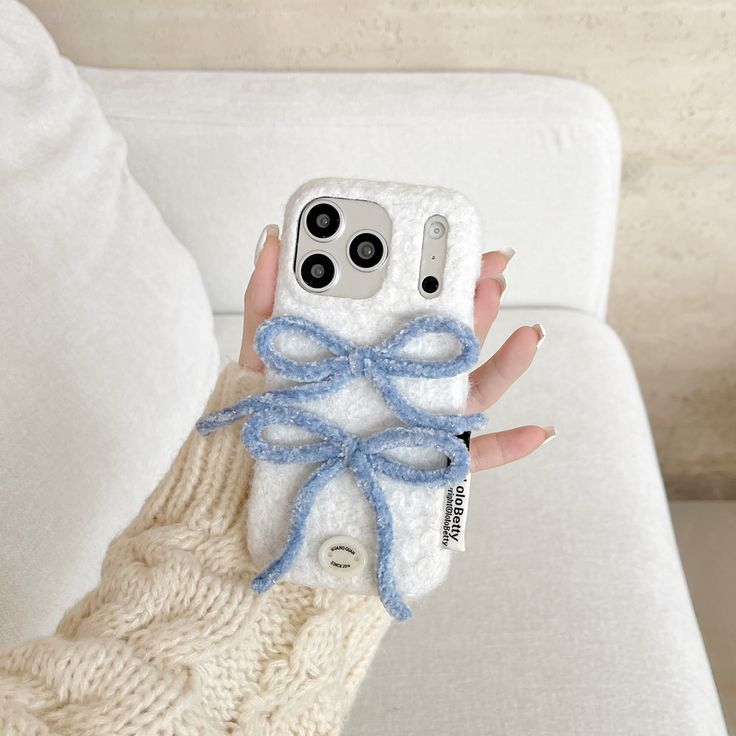 Aesthetic Cozy Ribbon Plush Phone Case