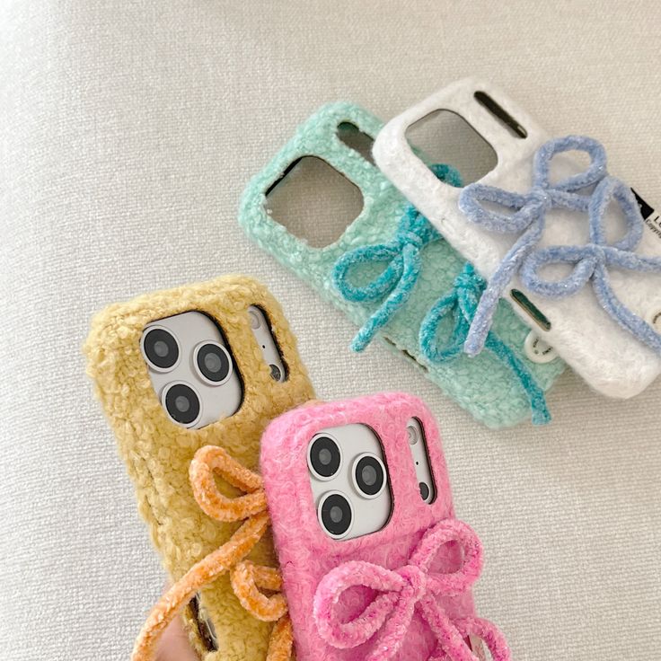 Aesthetic Cozy Ribbon Plush Phone Case