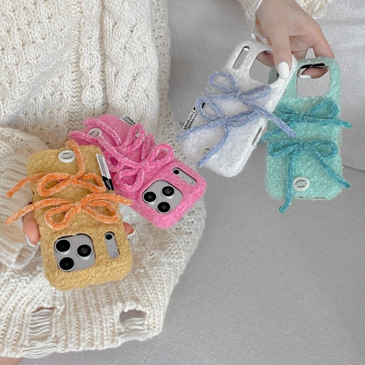 Aesthetic Cozy Ribbon Plush Phone Case