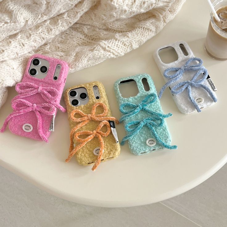 Aesthetic Cozy Ribbon Plush Phone Case