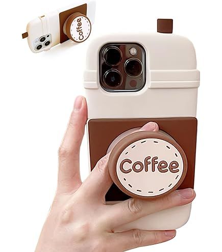 Mocha Mug 3D Silicone With Pop Stand Phone Case