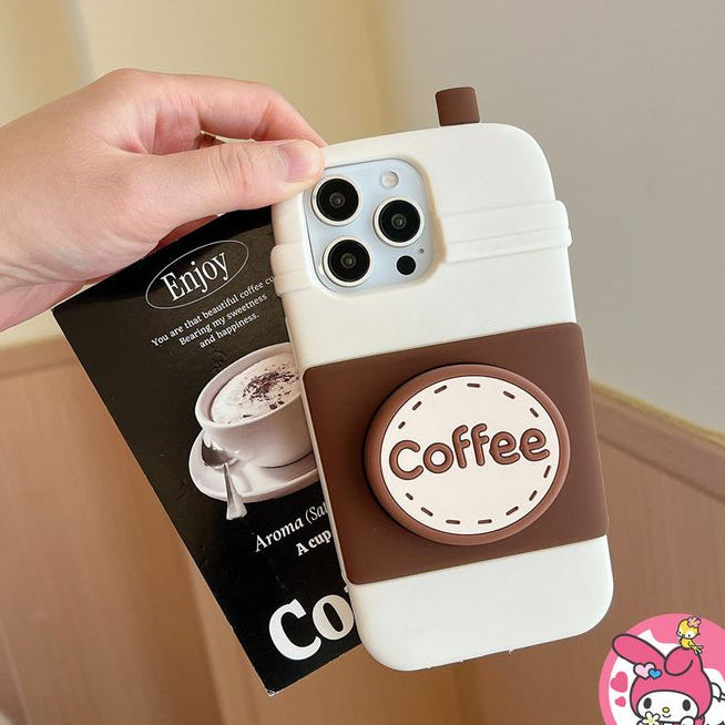Mocha Mug 3D Silicone With Pop Stand Phone Case