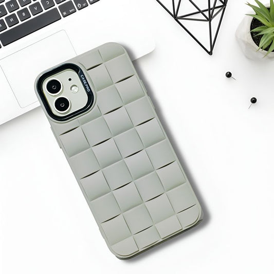Grid  Waved Silicone Case For iPhone