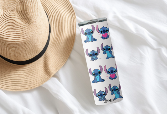 Cute Stitch Designer Tumbler With Metal Straw