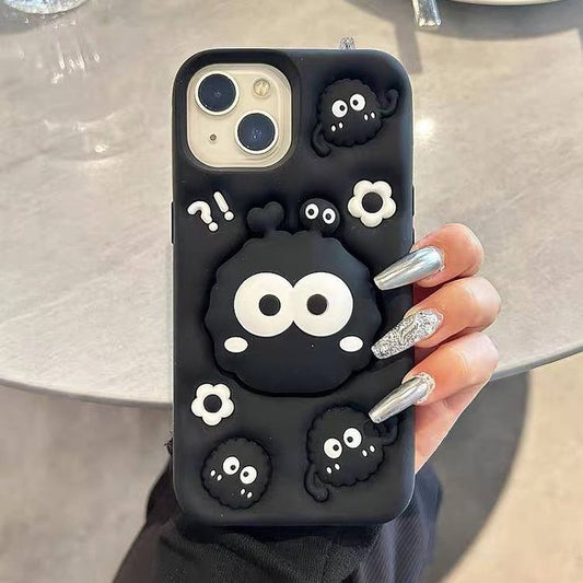 Cute Cartoon Silicone With Pop Stand Phone Case