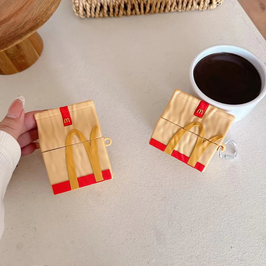 French Fries Fun Style Silicone Airpods Case